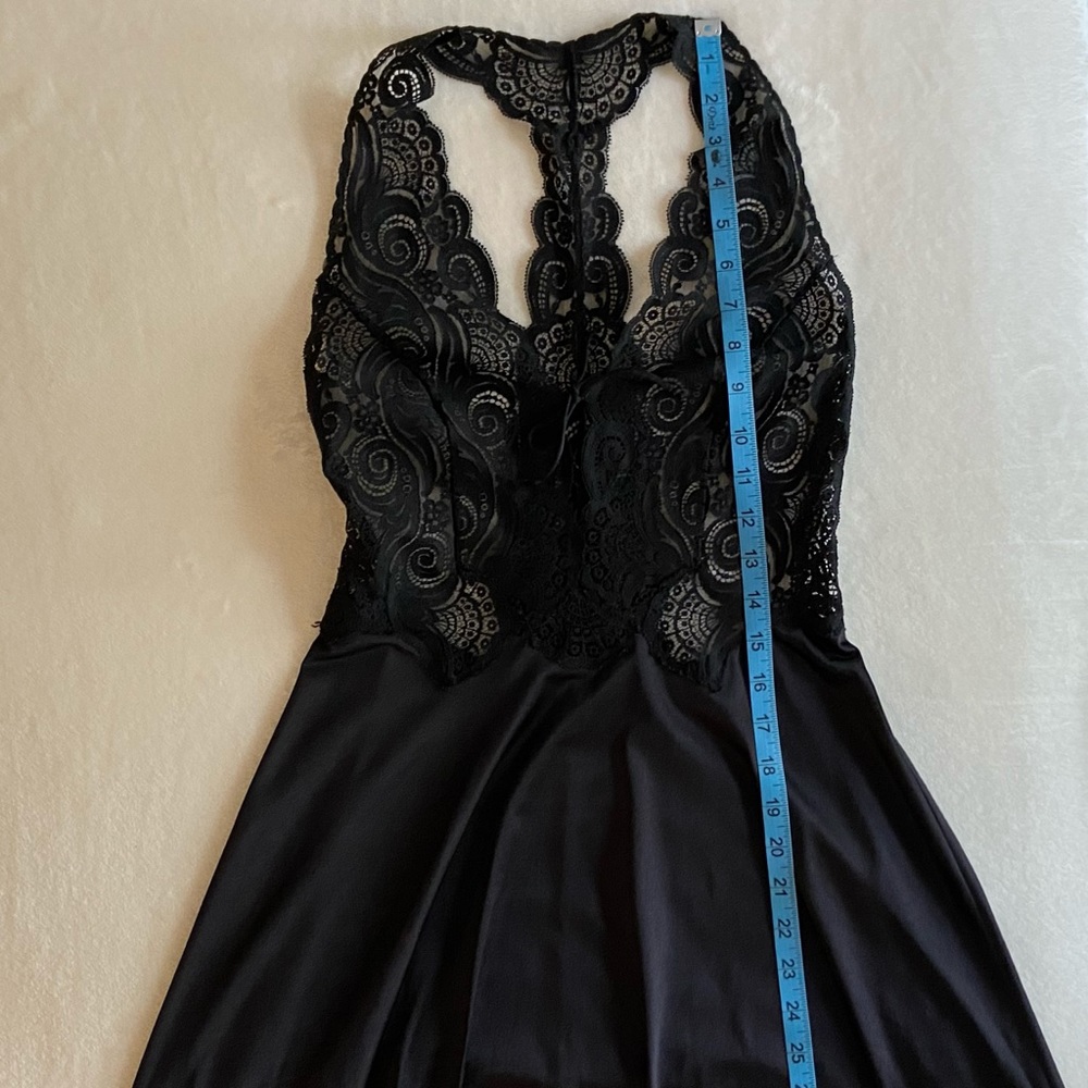 Glydons, Vintage Black Lace Racerback Nightgown - Picture 15 of 15